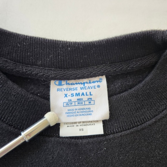 Champion Reverse Weave Sweatshirt Crew Neck Pullover Black teal Blue Pink XS - Picture 3 of 3